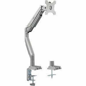 Rocstor ErgoReach Y10N020-S1 Mounting Arm for Flat Panel Display, Curved Screen Display, Monitor - Silver - Landscape/Portrait - 1 Display(s) Supported - 17" to 34" Screen Support - 19.84 lb Load Capacity - 75 x 75, 100 x 100 - VESA Mount Compatible