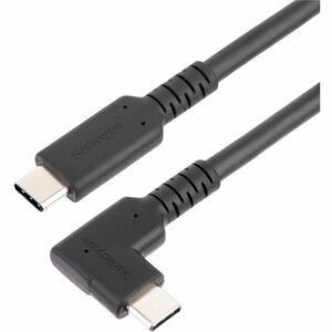 StarTech.com 6ft (2m) Rugged Right Angle USB-C Cable, USB 3.2 Gen 1 (5 Gbps), USB C to C Data Transfer Cable, 100W PD, 4K 60Hz, 90 Degree USB-C Cable - Rugged Right Angle USB-C Cable is ideal for connecting in tight spaces; Minimize strain from bendi