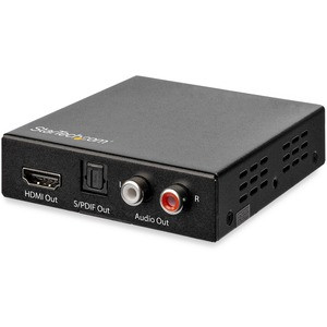 StarTech.com HDMI Audio Extractor with 40K 60Hz - HDMI Audio De-embedder - HDR - Toslink Optical Audio - Dual RCA Audio - HDMI 2.0 - 4K HDMI audio extractor separates audio from HDMI signal for output to digital or analog audio devices - Supports HDM