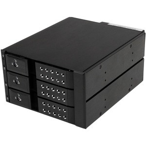 StarTech.com 3 Bay Aluminum Trayless Hot Swap Mobile Rack Backplane for 3.5in SAS II/SATA III - 6 Gbps HDD - Easily connect and hot swap up to three 3.5" SATA/SAS hard drives from two 5.25" bays - SATA Backplane - Hot Swap Bay - Trayless SATA Mobile 