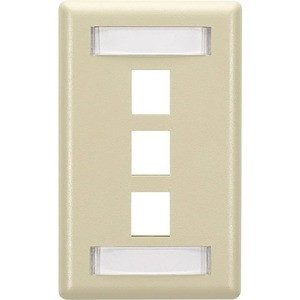 Black Box GigaStation2 3 Socket Network Faceplate - 3 x Socket(s) - Ivory