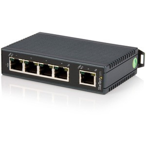 StarTech.com 5 Port Industrial Ethernet Switch - DIN Rail Mountable - Expand your network connectivity with this rugged unmanaged network switch - Fast 10/100Mbps Switch - DIN rail mountable w/ built-in bracket - IP30-rated - Wide range 12-48V DC ter