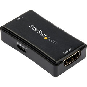 StarTech.com 45ft / 14m HDMI Signal Booster - 4K 60Hz - USB Powered - HDMI Inline Repeater & Amplifier - 7.1 Audio Support (HDBOOST4K2) - Amplify 4K HDMI signal and extend it 45 ft. using certified HDMI cables. - Support for 4K 60Hz at up to 45 ft. a