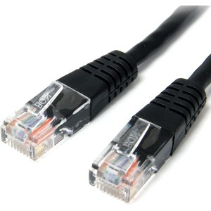 StarTech.com 2 ft Black Molded Cat5e UTP Patch Cable - Make Fast Ethernet network connections using this high quality Cat5e Cable, with Power-over-Ethernet capability - 2ft Cat5e Patch Cable - 2ft Cat 5e Patch Cable - 2ft Cat5e Patch Cord - 2ft Molde