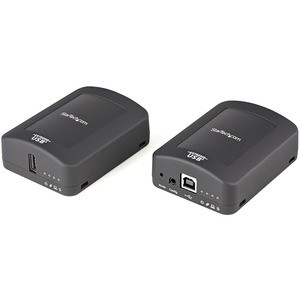 StarTech.com USB 2.0 Extender over Cat5e or Cat6 RJ45 Cable - 330ft/100m USB Extender Adapter Kit w/ ESD - Locally or Remotely Powered - USB 2.0 extender connects a USB device up to 330ft/100m over CAT5e/CAT6 RJ45 cable 480Mbps - Industrial Metal USB