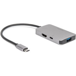 Rocstor Premium USB-C to HDMI 4K Adapter, USB-C 100W PD Charging & USB Type-A port - USB Type C - HDMI Digital Audio Video, USB Type A - 3840 x 2600 Supported - Aluminum Gray