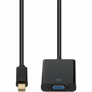 Mini-DisplayPort 1.1 Male to VGA Female Black Adapter Which Supports Intel Thunderbolt For Resolution Up to 1920x1200 (WUXGA) - 100% compatible and guaranteed to work