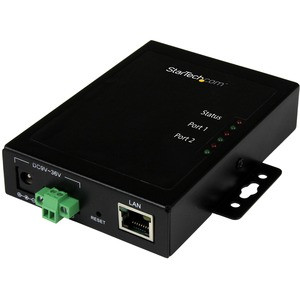 StarTech.com 2 Port Serial-to-IP Ethernet Device Server - RS232 - Metal and Mountable - Serial Device Server - Connect configure and manage two remote RS232 serial devices over an IP network - 2 Port Serial-to-IP Ethernet Device Server - RS232 - Meta