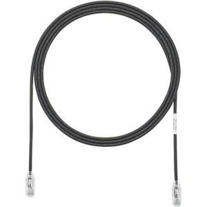 Panduit Cat.6 UTP Patch Network Cable - 10 ft Category 6 Network Cable for Network Device - First End: 1 x RJ-45 Network - Male - Second End: 1 x RJ-45 Network - Male - Patch Cable - Gold Plated Contact - 28 AWG - Black - 1