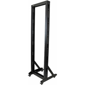 StarTech.com 2-Post 42U Mobile Open Frame Server Rack, Two Post 19in Network Rack with Casters, Rolling Open Rack for AV/Data/IT Equipment - 2-Post 42U mobile open frame server rack for AV/data/IT equipment - Two post 19in network rack supports 663lb