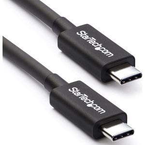 StarTech.com 50cm (1.6ft) Thunderbolt 3 Cable, 40Gbps, 100W PD, 4K/5K Video, Thunderbolt-Certified, Compatible w/ TB4/USB 3.2/DisplayPort - 50cm (1.6ft) Passive Thunderbolt 3 cable - Delivers consistent 40 Gbps performance - Compatible with TB4, USB4