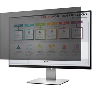 Rocstor PrivacyView? Premium Privacy Filter for 23.5" & 23.6 Widescreen Monitor - For 23.5" & 23.6" Monitor/Display - 16:9 Aspect Ratio - Glossy / Matte - Unframed - TAA Compliant - Black - For 23.5" & 23.6" Widescreen LCD Monitor - 16:9 - Dust Resis