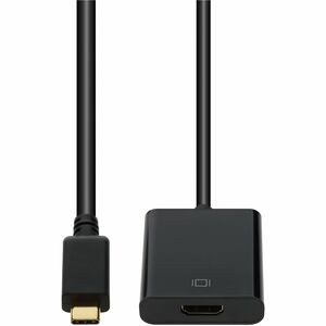 AddOn 20cm (8in) USB 3.1 Type (C) Male to HDMI Female Black Adapter Cable - 1 Pack - 1 x USB 3.1 Type C - Male - 1 x HDMI Digital Audio/Video - Female - Black