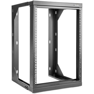 SolidRack 15U Wall Mount Rack - 2-Post Open Frame - Adjustable Depth 18-25.6" - Weight Capacity 85 lb (38.5kg) - For Audio/Video, Server Room, Switches & Routers, Computer Equipment - With M6 screws/cage nuts - 19in Width Compatible - Wallmount netwo