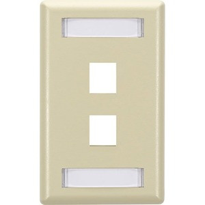 Black Box GigaStation2 2 Socket Network Faceplate - 2 x Socket(s) - Ivory