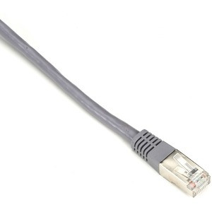 Black Box CAT6 250-MHz Stranded Patch Cable Slim Molded Boot - S/FTP, CM PVC, Gray, 10FT - 10 ft Category 6 Network Cable for Network Device - First End: 1 x RJ-45 Network - Male - Second End: 1 x RJ-45 Network - Male - 1 Gbit/s - Patch Cable - Shiel