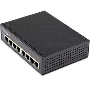 StarTech.com Industrial 8 Port Gigabit PoE Switch 30W - Power Over Ethernet Switch - GbE POE+ Network Switch - Unmanaged - IP-30 - 8 Port Gigabit PoE switch 30W PSE power per port to devices w/GbE on Cat5e/6 - Power over Ethernet Network IEEE 802.3af