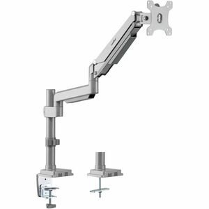 Rocstor ErgoReach Y10N021-S1 Mounting Arm for Monitor, Flat Panel Display - Silver - Landscape/Portrait - 1 Display(s) Supported - 17" to 34" Screen Support - 19.80 lb Load Capacity - 75 x 75, 100 x 100 - VESA Mount Compatible