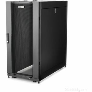 StarTech.com 4-Post 25U Server Rack Cabinet, 19" Data Rack Cabinet for Computer / IT Equipment, Home Network Rack, Half Height Server Rack - 4-Post 25U server rack w/ adjustable mounting depth for IT equipment - Network rack w/ lockable doors - Pre-a