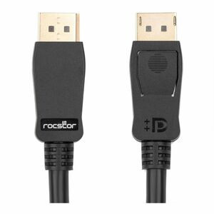 Rocstor Premium DisplayPort 1.4 Cable - 8k 60Hz - 12 ft DisplayPort A/V Cable for Audio/Video Device, Monitor - First End: 1 x 20-pin DisplayPort 1.4 Digital Audio/Video - Male - Second End: 1 x 20-pin DisplayPort 1.4 Digital Audio/Video - Male - Sup