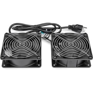 SolidRack Two (2) Fan Set for Wall Rack Cabinet US - 2 Pack - 110v - 568.5 gal/min Maximum Airflow - 2700 rpm - 44 dB Noise - Plastic, Steel - 2 pc(s) - Fan Airflow for Rocstor SolidRack 6U, 9U, 12U Racks- Black