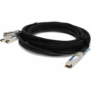 AddOn Twinaxial Network Cable - 13.12 ft Twinaxial Network Cable for Network Device - First End: 1 x QSFP+ Network - Second End: 4 x SFP+ Network - 40 Gbit/s - 1 - TAA Compliant