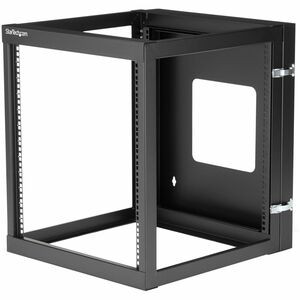 StarTech.com 4-Post 12U Hinged Wall-Mount Network Rack, 19" Open Frame Server Rack, Wall Mount Data Rack for IT Computer Equipment, TAA~ - 12U Open Frame Wall Mount Server Rack - Network rack with 19.8in mounting depth offers a hinged design for easy