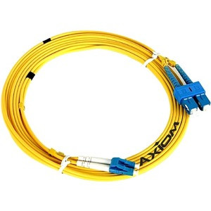 Axiom ST/ST Singlemode Duplex OS2 9/125 Fiber Optic Cable 25m - Fiber Optic for Network Device - 82.02 ft - 2 x ST Male Network - 2 x ST Male Network - Yellow