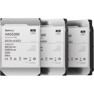 Synology HAS5300 HAS5300-12T 12 TB Hard Drive - 3.5" Internal - SAS (12Gb/s SAS) - Storage System Device Supported - 7200rpm - 550 TB TBW - 512e Format