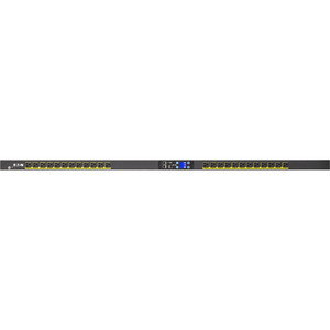 Eaton Metered Input rack PDU, 0U, 5-20P, L5-20P input, 1.92 kW max, 120V, 16A, 10 ft cord, Single-phase, Outlets: (24) 5-20R - NEMA L5-20P - 24 x NEMA 5-20R - 120 V AC - 1920 W - Network (RJ-45) - 38U - Rack-mountable