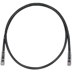 PANDUIT Cat.6 UTP Patch Cord - RJ-45 Male Network - RJ-45 Male Network - 5ft - Black, Clear