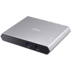 Aten 2-Port USB-C Gen 1 Dock KVM Switch with Power Pass-through - for Notebook/Smartphone - 100 W - USB Type C - 4 x USB Ports - USB Type-C - HDMI - Wired