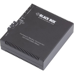 Black Box Gb ETH MED CONV 2-10/100/1000 COP 100/1000 MM FBR 850nm 0.5km SC - 2 x Network (RJ-45) - 1 x SC Ports - DuplexSC Port - Multi-mode - Gigabit Ethernet - 10/100/1000Base-T - 1804.46 ft - AC - TAA Compliant