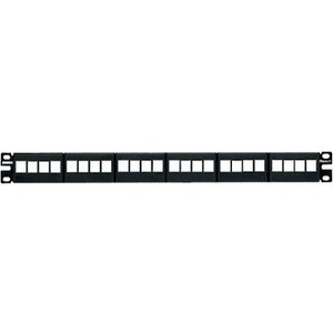 Panduit NetKey NKFP24Y Modular Patch Panel - 24 - 24 Port(s) - 24 x RJ-45 - 1U High - 19" Wide - Rack-mountable