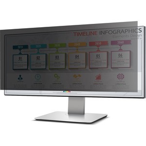 Rocstor PrivacyView? Premium Privacy Filter for 34" Widescreen Landscape Monitor - For 34" Monitor/Display - 21:9 Aspect Ratio - Glossy / Matte - Unframed - Anti-glare - Comparable to PF340W2B - TAA Compliant - For 34" Ultra-Wide LCD/LED Monitor - 21
