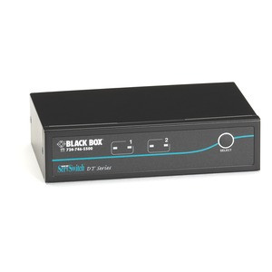 Black Box ServSwitch DT DVI 2-Port with Emulated USB Keyboard/Mouse - 2 Computer(s) - 1 Local User(s) - 1920 x 1200 - 6 x USB - 3 x DVI - Desktop - TAA Compliant
