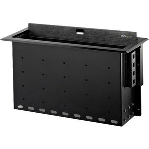 StarTech.com Dual-Module Conference Table Connectivity Box - Customizable - Add two connectivity modules of your choice (sold separately) - Add charging power, AV and laptop connections directly to your boardroom table - Features a lid that closes fl