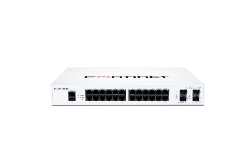 Fortinet FortiSwitch 124F Ethernet Switch - 24 Ports - Manageable - 2 Layer Supported - Modular - 26.30 W Power Consumption - Optical Fiber, Twisted Pair - 1U High - Rack-mountable - Lifetime Limited Warranty