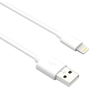 Axiom Lightning to USB-A M/M Adapter Cable - White 6ft - 6 ft Lightning/USB Data Transfer Cable for iPhone, iPad, iPod, Computer, iPad Pro, iPad Air, iPad mini, iPod touch, iPod nano, Bluetooth Speaker, Wall Charger - First End: 1 x USB 2.0 Type A - 