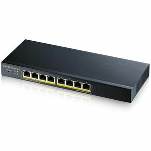ZYXEL 8-port GbE Smart Managed PoE Switch - 8 Ports - Manageable - Gigabit Ethernet - 10/100/1000Base-T - 2 Layer Supported - 84.80 W Power Consumption - 77 W PoE Budget - Twisted Pair - PoE Ports - Desktop, Rack-mountable, Under Table, Wall Mountabl