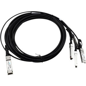 Axiom 40GBASE-CR4 QSFP+ to 4 10GBASE-CU SFP+ Passive DAC NetApp Compatible 3m - 9.84 ft Twinaxial Network Cable for Network Device, Router, Switch - First End: 1 x QSFP+ Network - Male - Second End: SFP+ Network - Male - 40 Gbit/s - Black