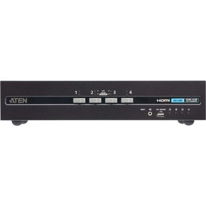 ATEN 4-Port USB HDMI Dual Display Secure KVM Switch with CAC (PSD PP v4.0 Compliant) - 4 Computer(s) - 1 Local User(s) - 3840 x 2160 - 50 Hz, 60 Hz - 11 x USB - Desktop - 10 x DisplayPort