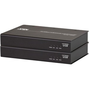 ATEN DVI HDBaseT KVM Extender with ExtremeUSB-TAA Compliant - 1 Computer(s) - 1 Remote User(s) - 328.08 ft Range - WUXGA - 1920 x 1200 Maximum Video Resolution - 2 x Network (RJ-45) - 6 x USB - 2 x DVI - 5 V DC Input Voltage - Rack-mountable - For PC