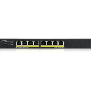 ZYXEL 8-port GbE Smart Managed PoE Switch - 8 Ports - Manageable - Gigabit Ethernet - 10/100/1000Base-T - 2 Layer Supported - 72 W Power Consumption - 60 W PoE Budget - Twisted Pair - PoE Ports - Wall Mountable - Lifetime Limited Warranty