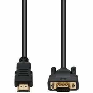 AddOn 6ft HDMI 1.3 Male to VGA Male Black Cable For Resolution Up to 1920x1200 (WUXGA) - 6 ft HDMI/VGA Video Cable for Video Device - First End: HDMI 1.3 Digital Audio/Video - Male - Second End: 15-pin HD-15 - Male - Supports up to 1920 x 1200 - Blac
