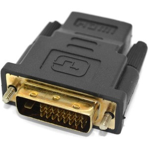 Axiom DVI-D Dual Link Male to HDMI Female Adapter - DVIDDMHDMIF-AX - 1 x 19-pin HDMI Digital Audio/Video Female - 1 x 24-pin DVI-D (Dual-Link) Digital Video Male - Gold Connector - Black