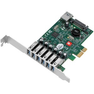 SIIG DP USB 3.0 7-Port PCIe i/e - Adds six external and one internal SuperSpeed USB 3.2 Gen 1 Type-A 5Gbps ports to your PCIe enabled desktop computer, PCIe 2.0 standard