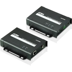 ATEN HDMI HDBaseT-Lite Extender with POH (4K@40m) (HDBaseT Class B)-TAA Compliant - 1 Input Device - 1 Output Device - 229.66 ft Range - 2 x Network (RJ-45) - 1 x HDMI In - 1 x HDMI Out - 4K - 4096 x 2160 - Twisted Pair - Category 6a - Rack-mountable