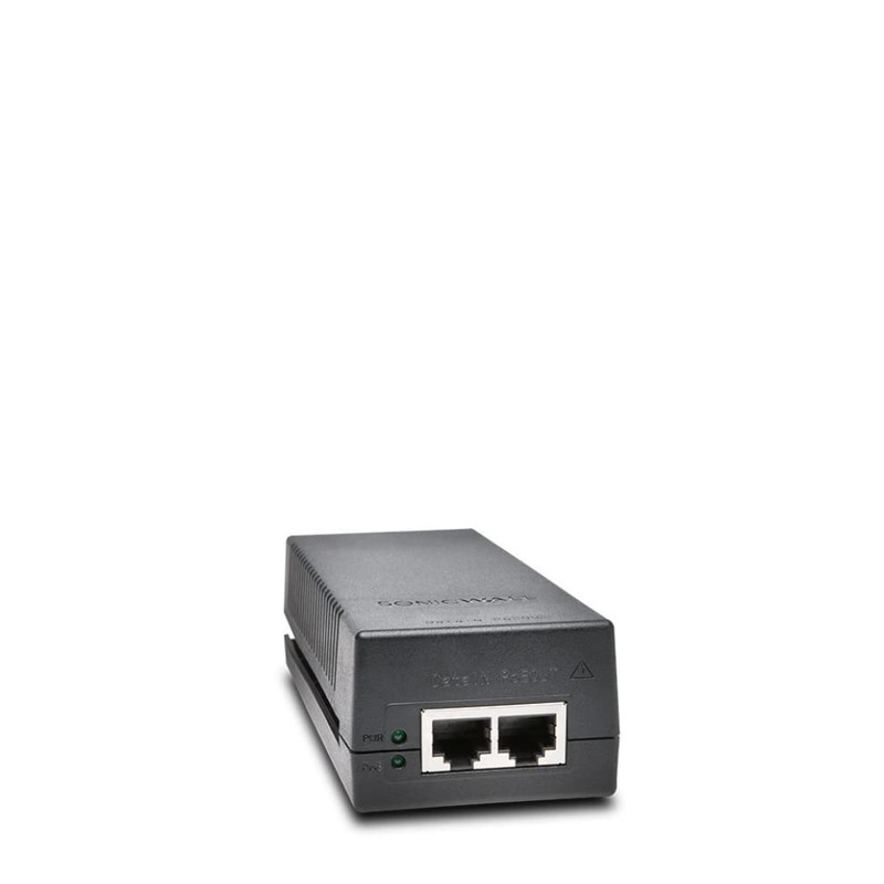 SonicWall SonicWave Global Multi-Gigabit PoE+ Injector (802.3AT) - 1 x Gigabit PoE+ Input Port(s) - 1 x Gigabit PoE+ Output Port(s)
