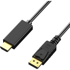 Axiom DisplayPort Male to HDMI Male Adapter Cable 3ft - 3 ft DisplayPort/HDMI A/V Cable for Monitor, Audio/Video Device - First End: 1 x DisplayPort 1.1 Digital Audio/Video - Male - Second End: 1 x HDMI 1.3 Digital Audio/Video - Male - 2.7 Gbit/s - S